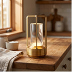 Gold Rechargeable Wireless Table Lamp LED Touch Sensor Desktop Night Light Reading Lamp for Restaurant Hotel Bar Bedroom Decor Light lifestyle photo