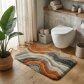 Marble Wave Bathroom Floor Mat