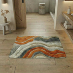Marble Wave Bathroom Floor Mat