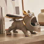 Gray tray styled in a warm home setting - 2