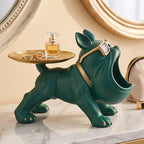 Green tray styled in a warm home setting - 3