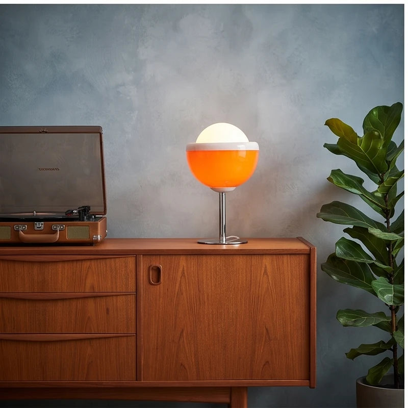 Orange lamp styled in a warm home setting - 3