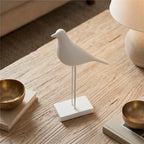 White (Short) Corvina Resin Bird Sculptures lifestyle photo - 4