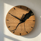 Carter Cracked Wood Wall Clock