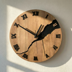 Carter Cracked Wood Wall Clock