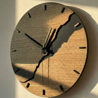 Carter Cracked Wood Wall Clock