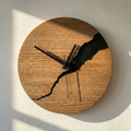 Carter Cracked Wood Wall Clock