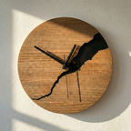 Carter Cracked Wood Wall Clock