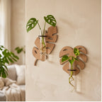 One of Each wooden planters styled in a warm home setting