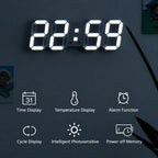 Axiom 3D LED Digital Desk Clock