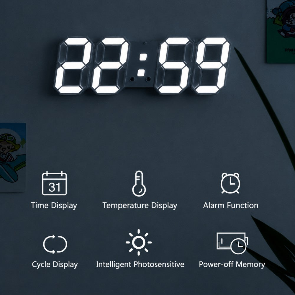 Axiom 3D LED Digital Desk Clock