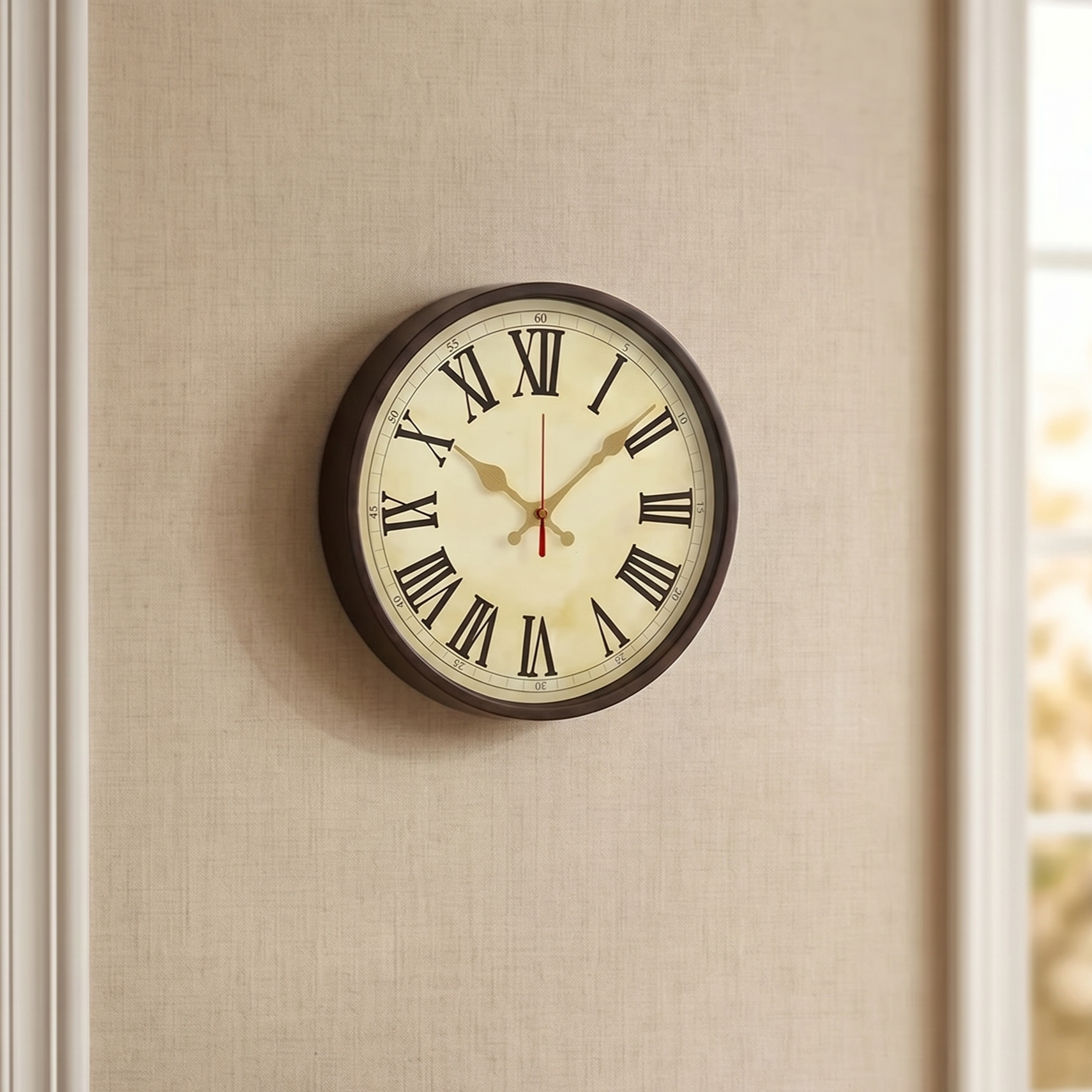 Ashwood Roman Numeral Wall Clock