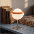 White lamp styled in a warm home setting - 2