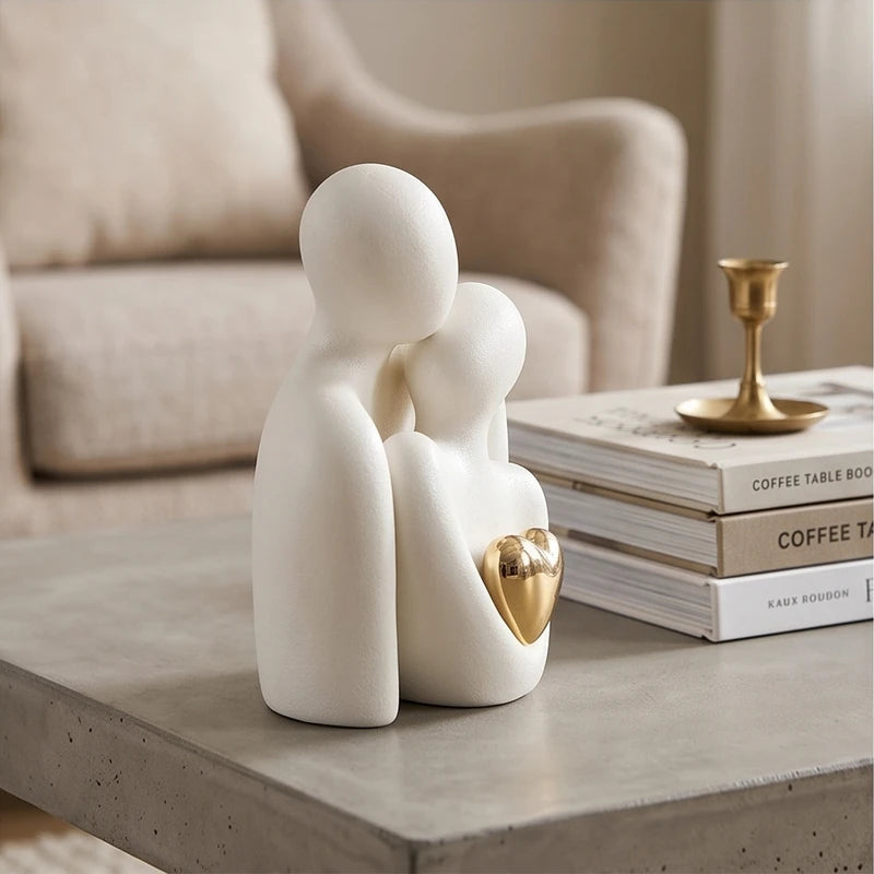 White Ceramic Couple Figurines lifestyle photo - 3