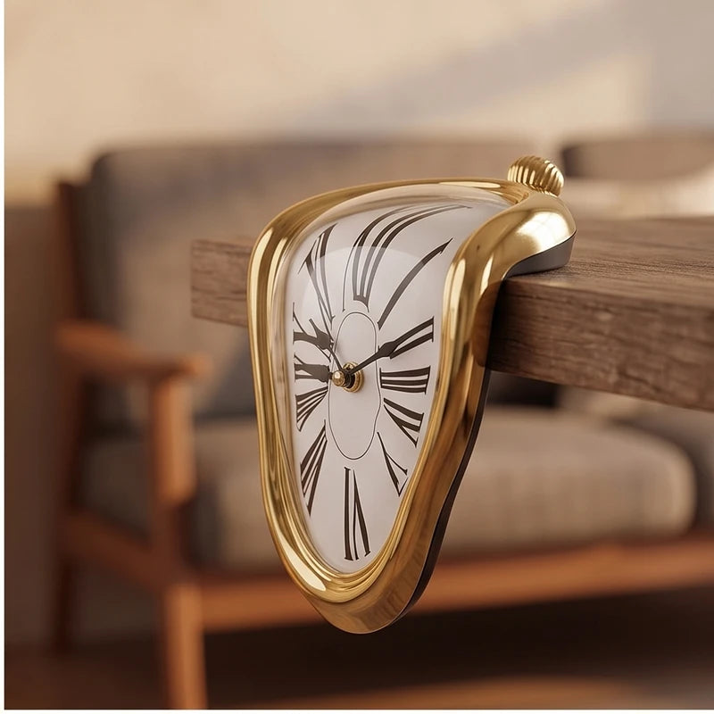 Gold1 clock styled in a warm home setting