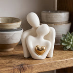 White Ceramic Couple Figurines lifestyle photo
