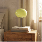Lime lamp styled in a warm home setting