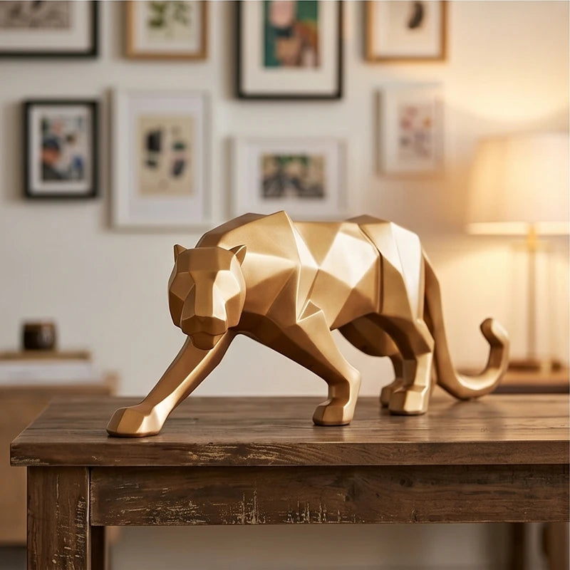 Gold Oberyn Resin Panther Sculpture lifestyle photo - 3