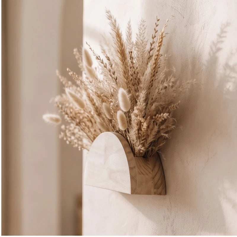 MS12405-2pcs wooden planter styled in a warm home setting - 2