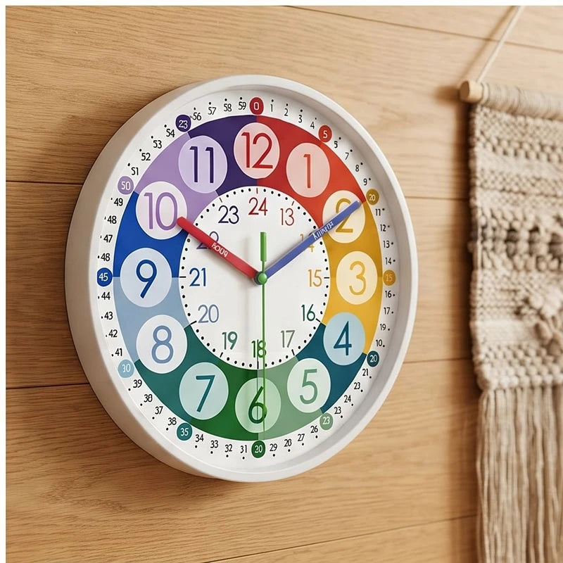 silver frame clock styled in a warm home setting - 3