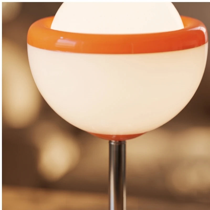White lamp styled in a warm home setting - 4