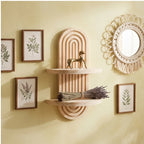 double layer wooden frame styled in a warm home setting - 4
