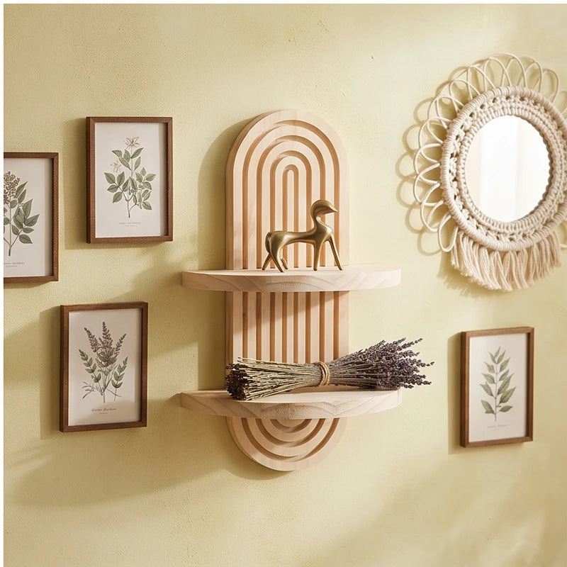 double layer wooden frame styled in a warm home setting - 4