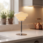 Cream lamp styled in a warm home setting - 2