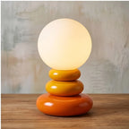 Orange Peren Nordic Stacked Stone Bedside Lamp – Elegant Dimmable LED Lighting lifestyle photo - 4