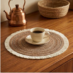 01 1pc Hot Selling Fringe Eco-friendly Household Non-Slip Heat-Resistant Morden Style Table Placemat Washable Mat For Dining Table lifestyle photo - 2