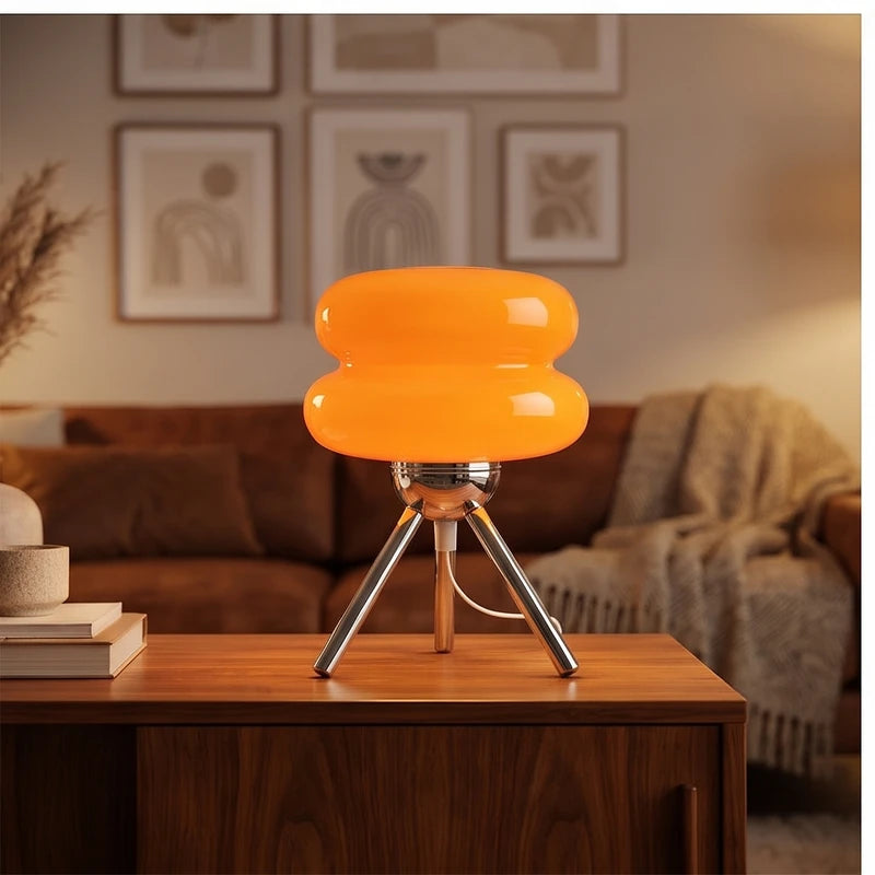 Orange lamp styled in a warm home setting - 3