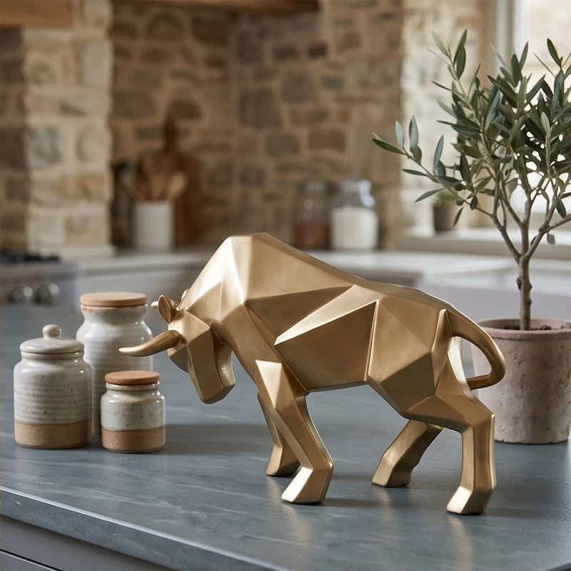 Head Down Valdez Resin Bull Sculpture lifestyle photo - 2