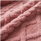 Pink fleece blanket styled in a warm home setting - 3