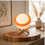 White lamp styled in a warm home setting - 3