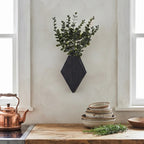 B wood planters styled in a warm home setting - 2
