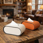 Leathoria Oval Tissue Box