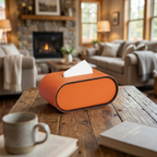 Leathoria Oval Tissue Box
