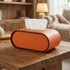 Leathoria Oval Tissue Box