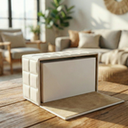 Quilted Leather Tissue Box Cover