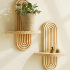 Calista Arched Wood Wall Shelf