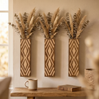 Marlow Carved Wood Wall Vases