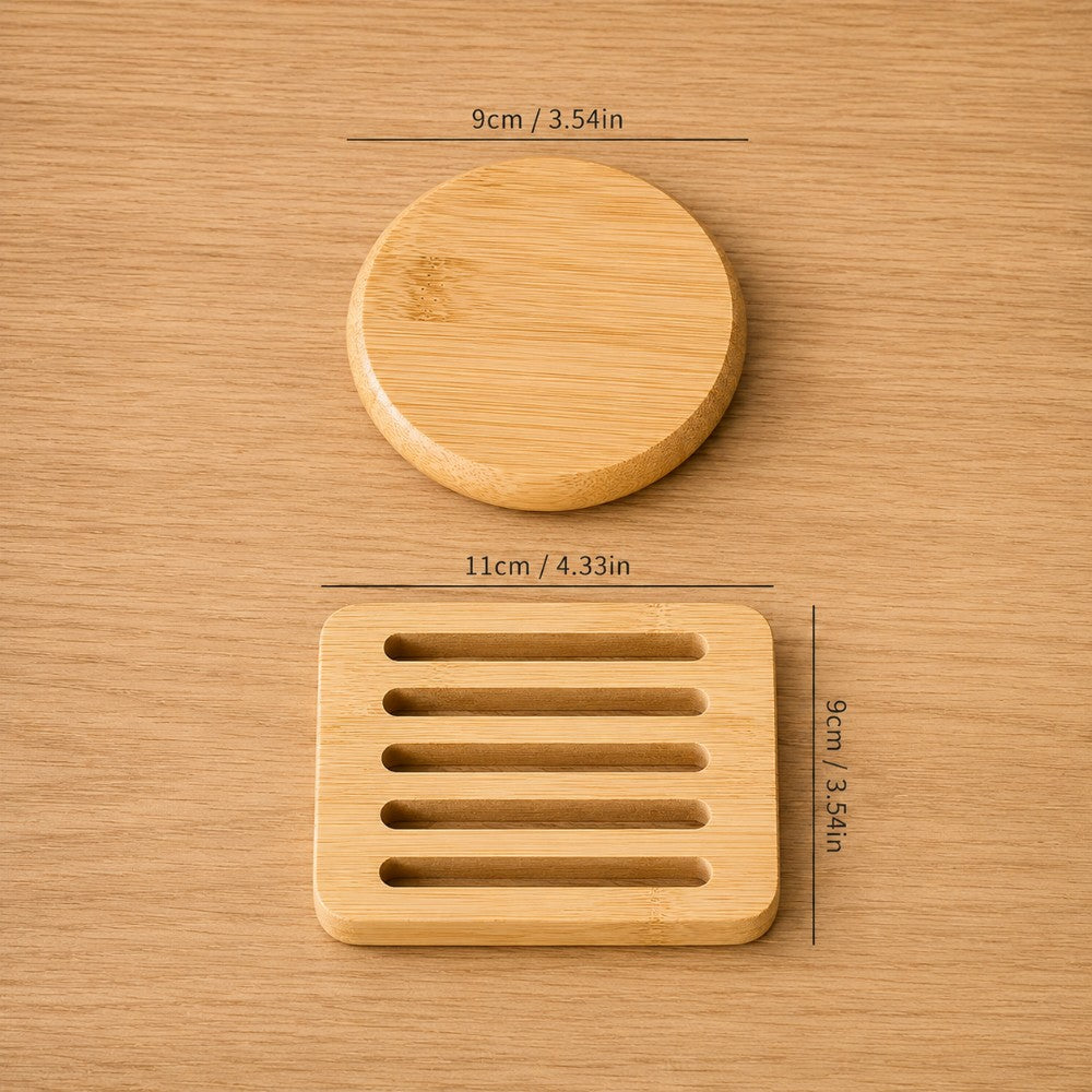 Ashworth Wood Coaster Set with Display Stand